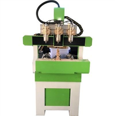 4 Axis 3 Head 6090 CNC Router With Rotary